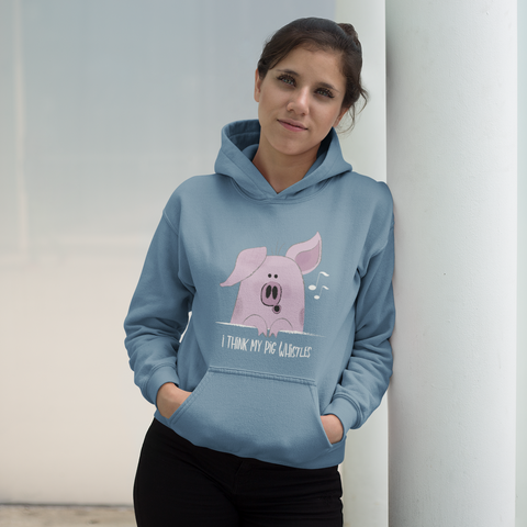 i think my pig whistles hoodie sweater