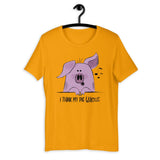 funny german saying i think my pig whistles tshirt